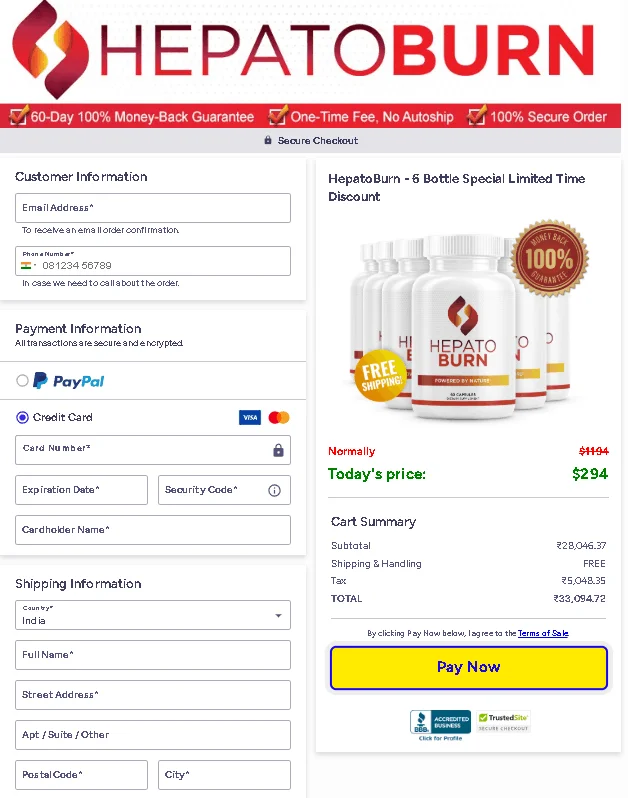 Hepato_burn_secure_checkout page
